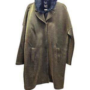 Twin Set Simona Barbieri Womens Gold Metallic Jacket Size Medium